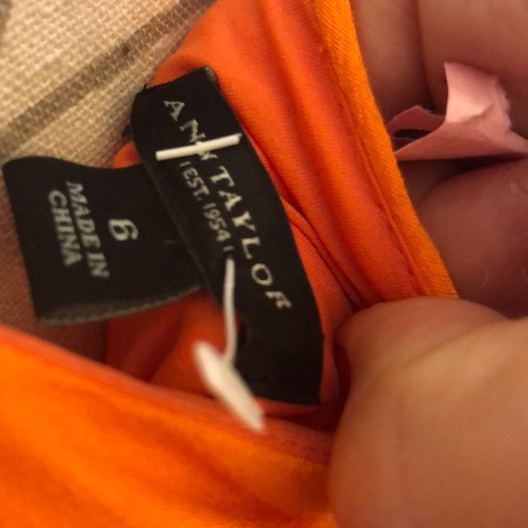 HOST PICK 🔥🔥🔥🔥🔥🔥🔥Orange Ann Taylor Dress Size 6 - Picture 7 of 8